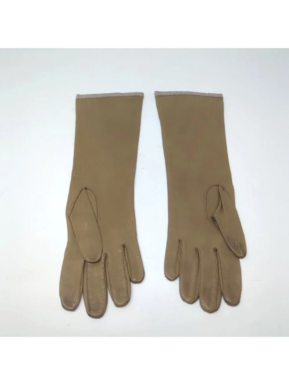 Vintage 60s Neiman Marcus Gloves 6 3/4 Small Tan Leather